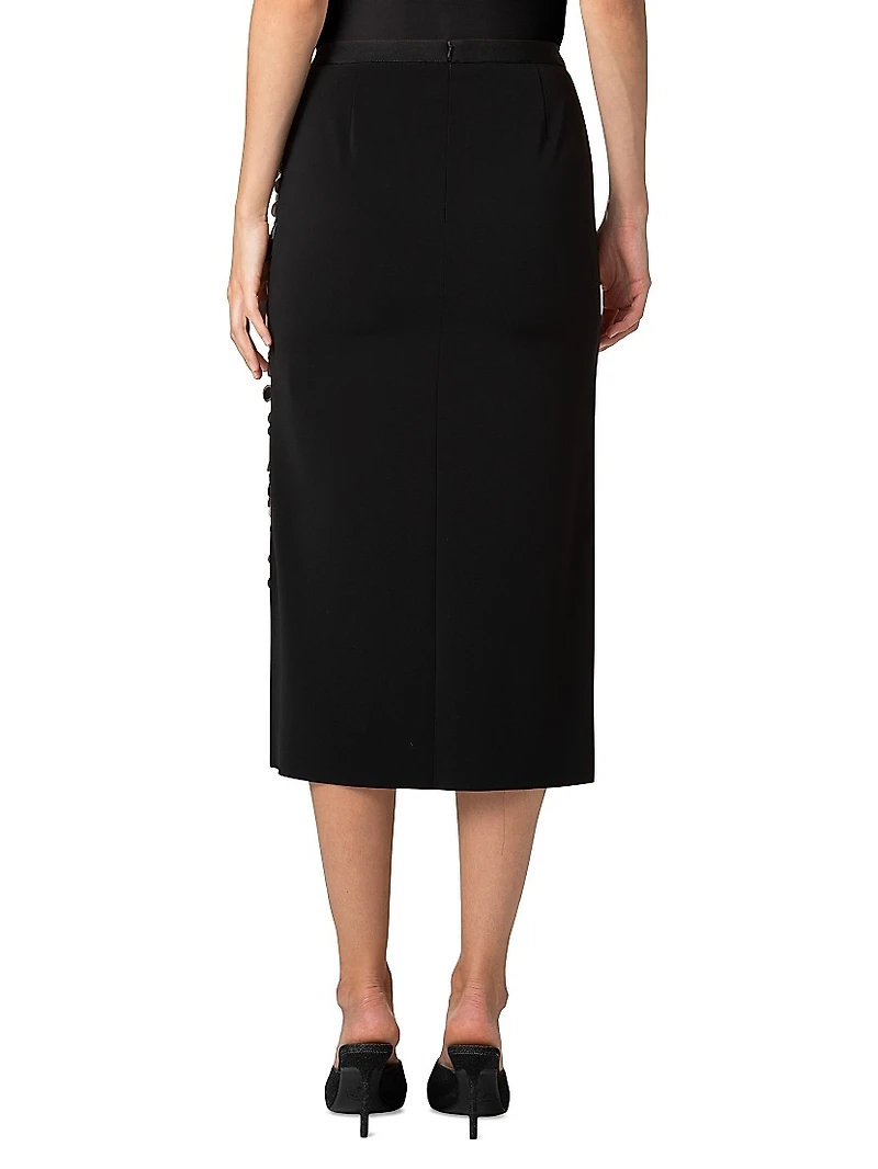 Dot Sequined Midi-Skirt