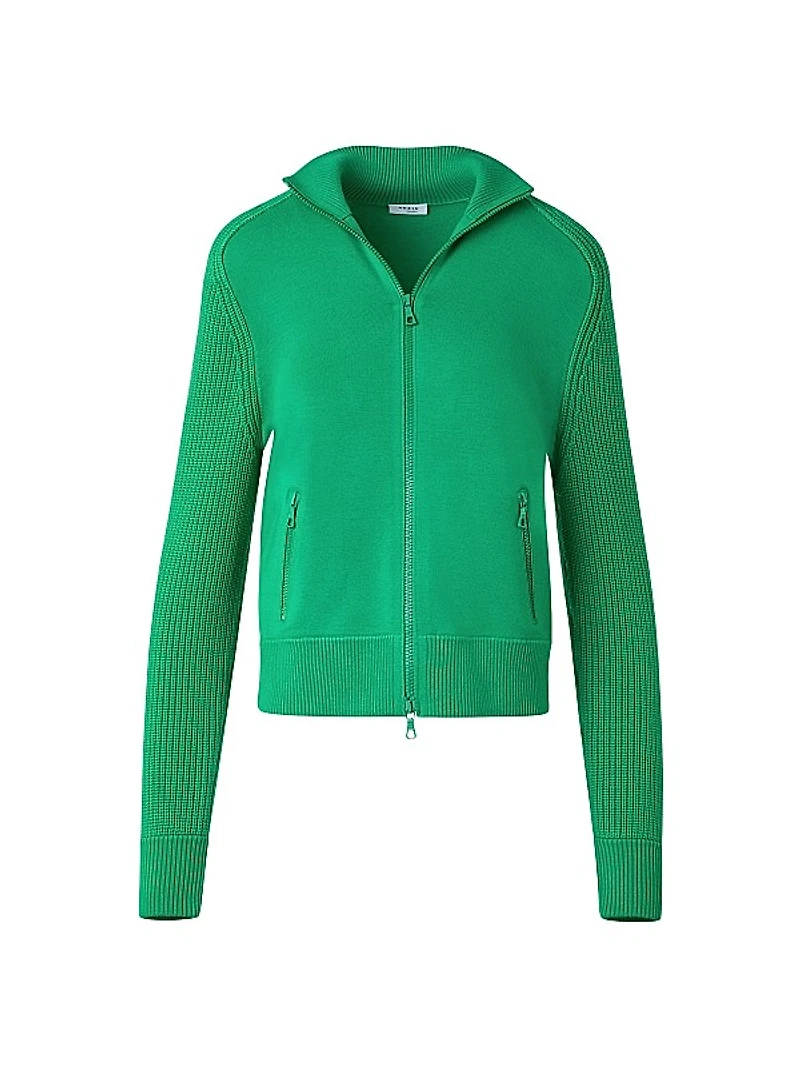 Stretch Wool Cardigan