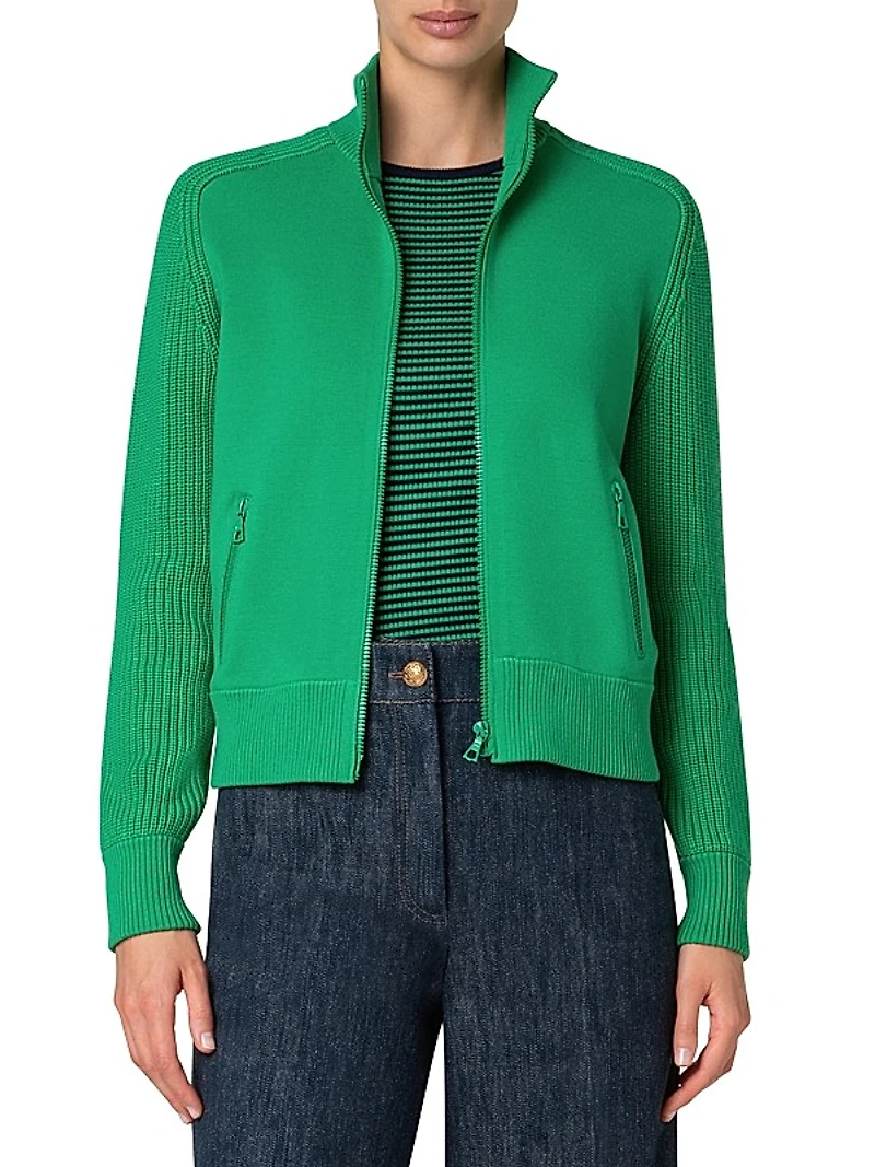 Stretch Wool Cardigan