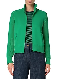 Stretch Wool Cardigan