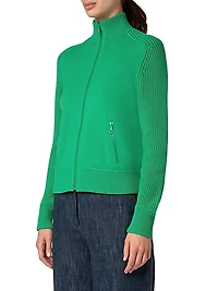 Stretch Wool Cardigan