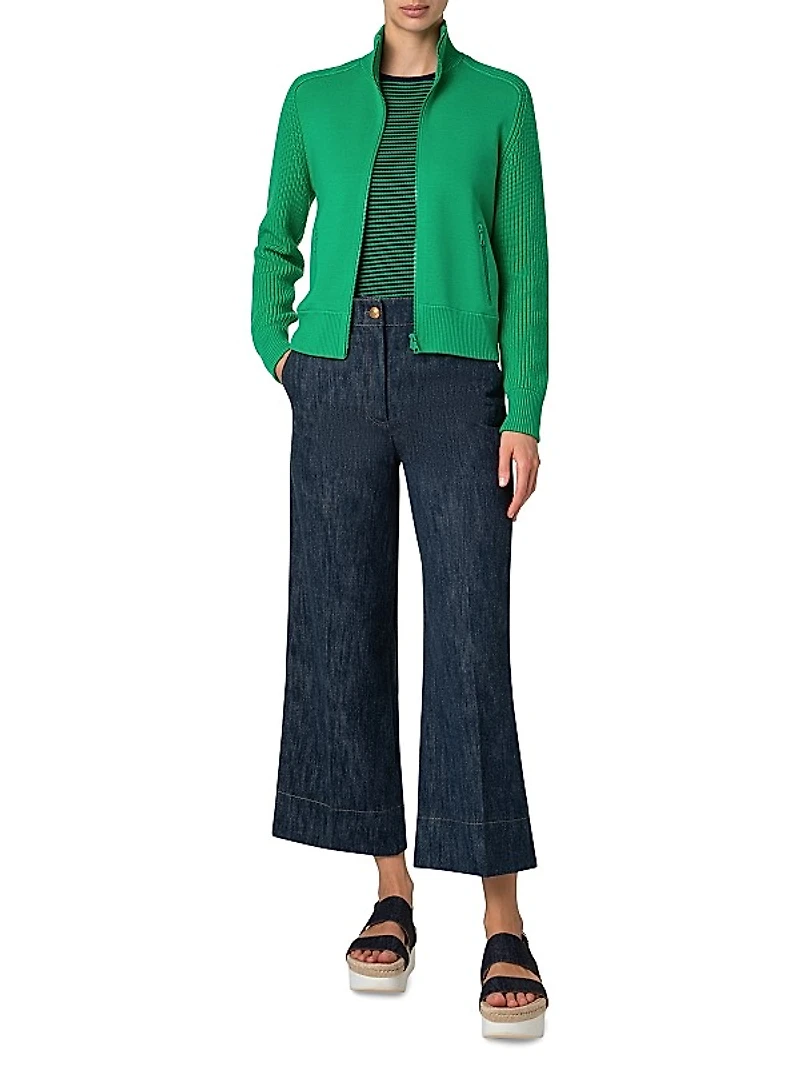 Stretch Wool Cardigan
