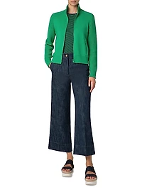 Stretch Wool Cardigan