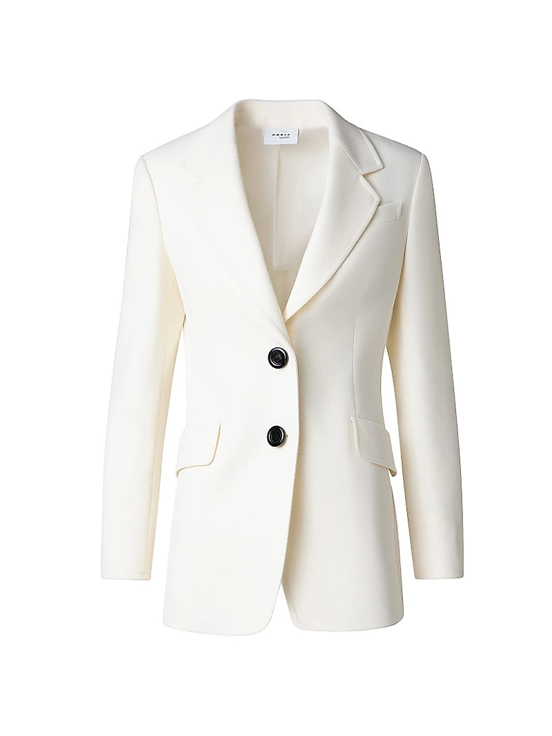 Gabardine Single-Breasted Blazer