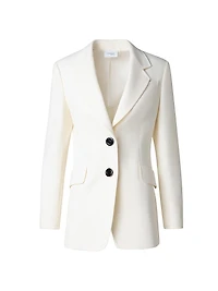 Gabardine Single-Breasted Blazer