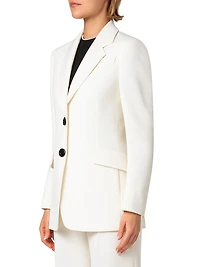 Gabardine Single-Breasted Blazer