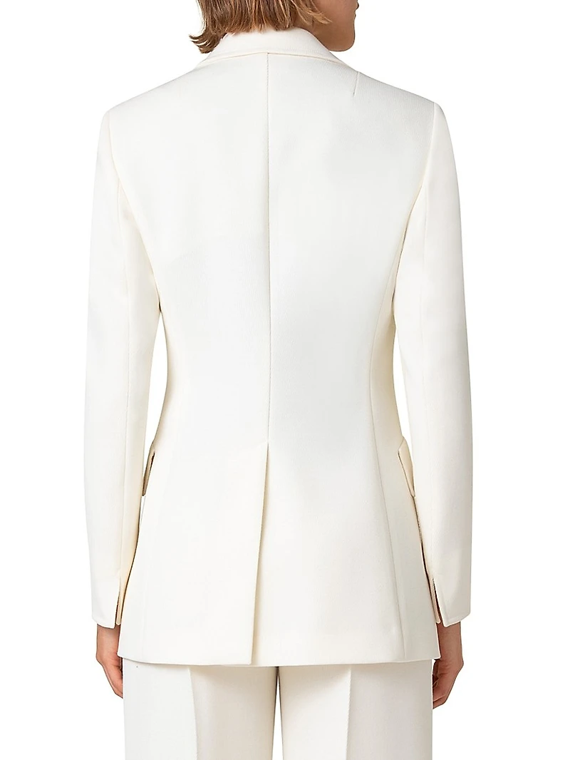 Gabardine Single-Breasted Blazer