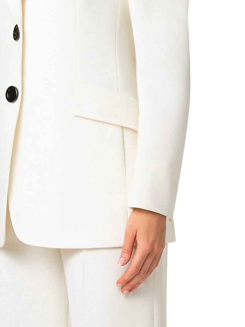 Gabardine Single-Breasted Blazer