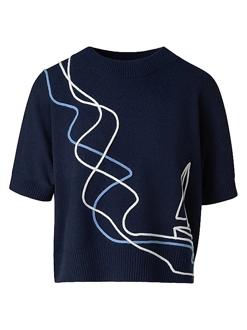 Sailboat Wool-Cashmere Sweater