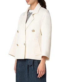 Wool Boxy Double-Breasted Blazer