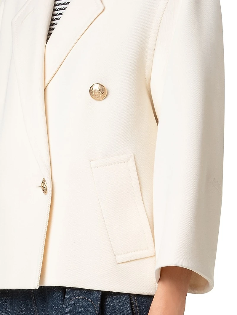 Wool Boxy Double-Breasted Blazer