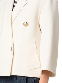 Wool Boxy Double-Breasted Blazer