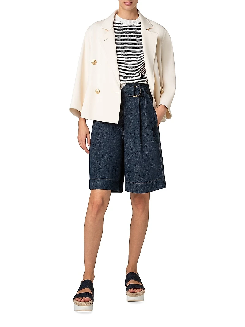 Wool Boxy Double-Breasted Blazer