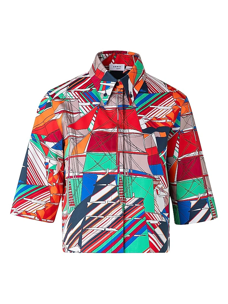 Sailboat Cotton Sateen Shirt