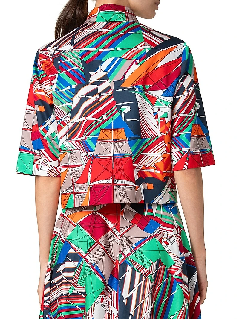 Sailboat Cotton Sateen Shirt