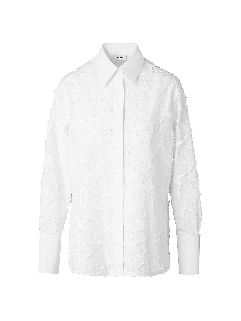 Star Embroidered Cotton Shirt