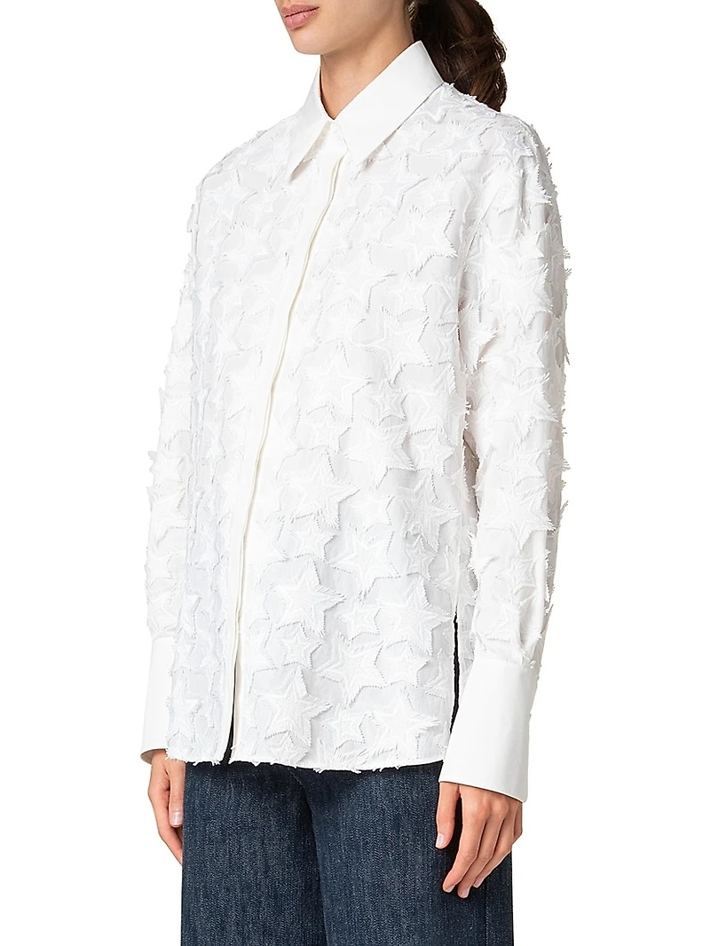 Star Embroidered Cotton Shirt