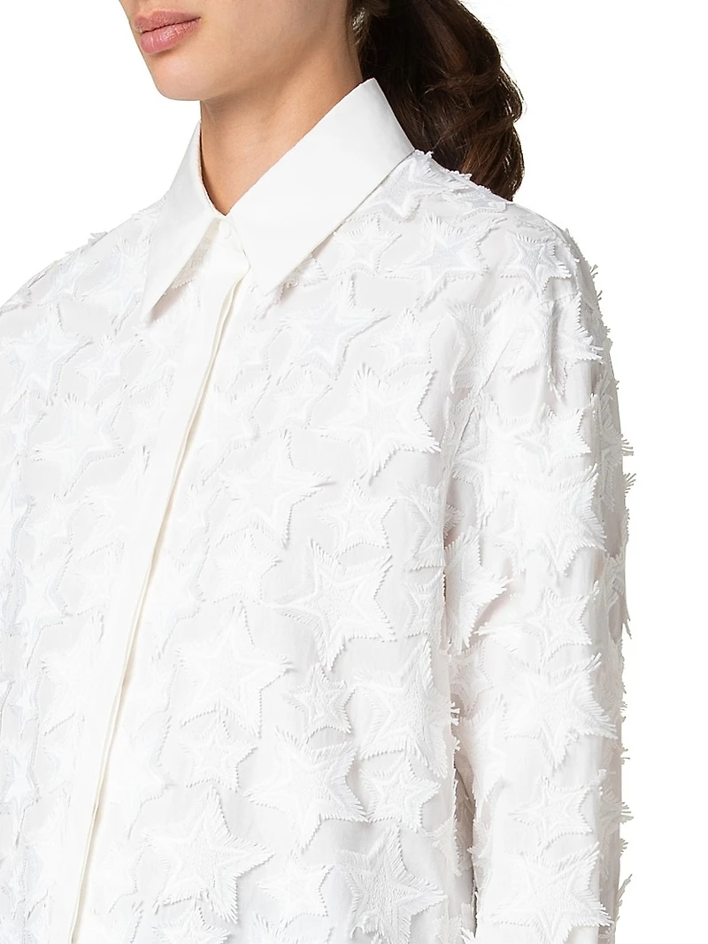 Star Embroidered Cotton Shirt
