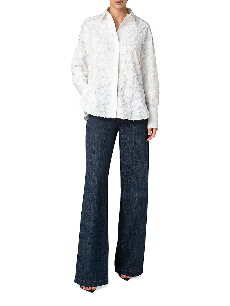 Star Embroidered Cotton Shirt