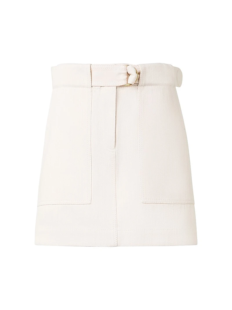 Cotton-Wool A-Line Miniskirt