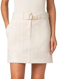 Cotton-Wool A-Line Miniskirt