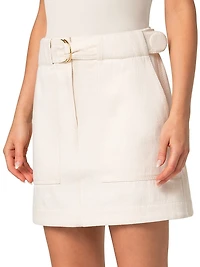 Cotton-Wool A-Line Miniskirt