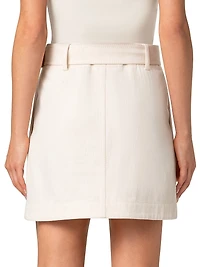 Cotton-Wool A-Line Miniskirt