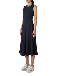 Jersey Sleeveless Fit-&-Flare Midi-Dress