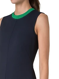 Jersey Sleeveless Fit-&-Flare Midi-Dress