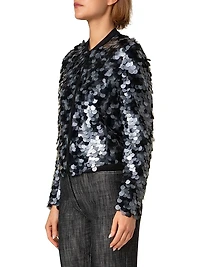 Sequined Bomber Jacket