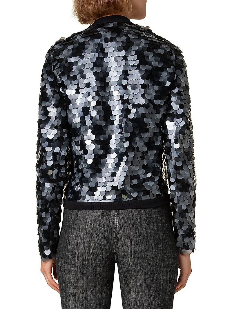 Sequined Bomber Jacket