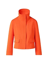 Wool Tricotine Boxy Jacket