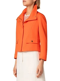 Wool Tricotine Boxy Jacket