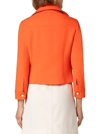 Wool Tricotine Boxy Jacket