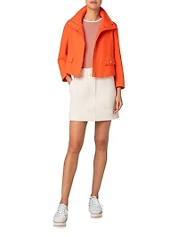 Wool Tricotine Boxy Jacket