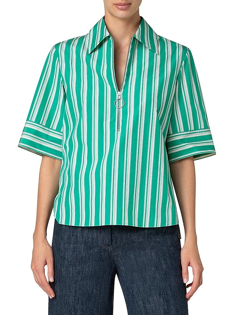 Deck Chair Striped Cotton Blouse