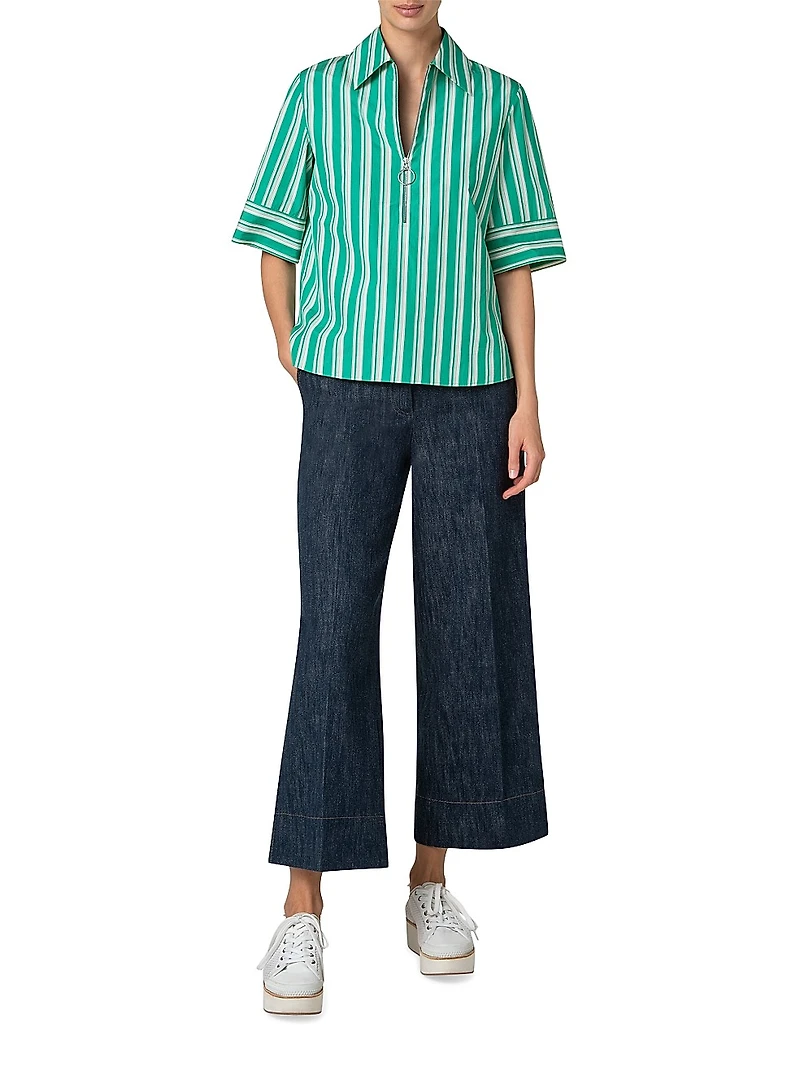 Deck Chair Striped Cotton Blouse