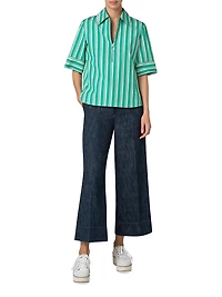 Deck Chair Striped Cotton Blouse