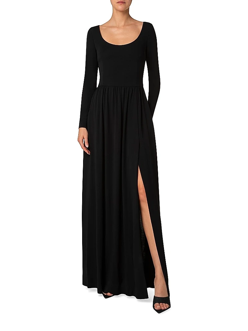 Crepe Jersey Maxi Dress