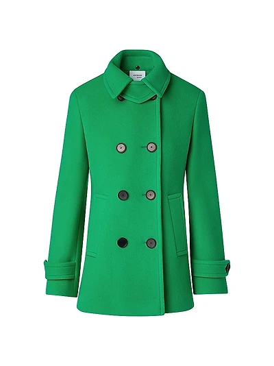 Wool-Blend Double-Breasted Coat