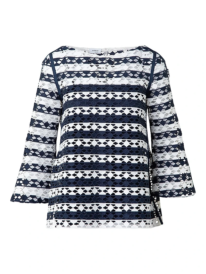 Guipure Lace Relaxed-Fit Top