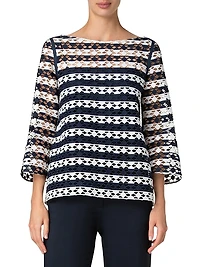 Guipure Lace Relaxed-Fit Top