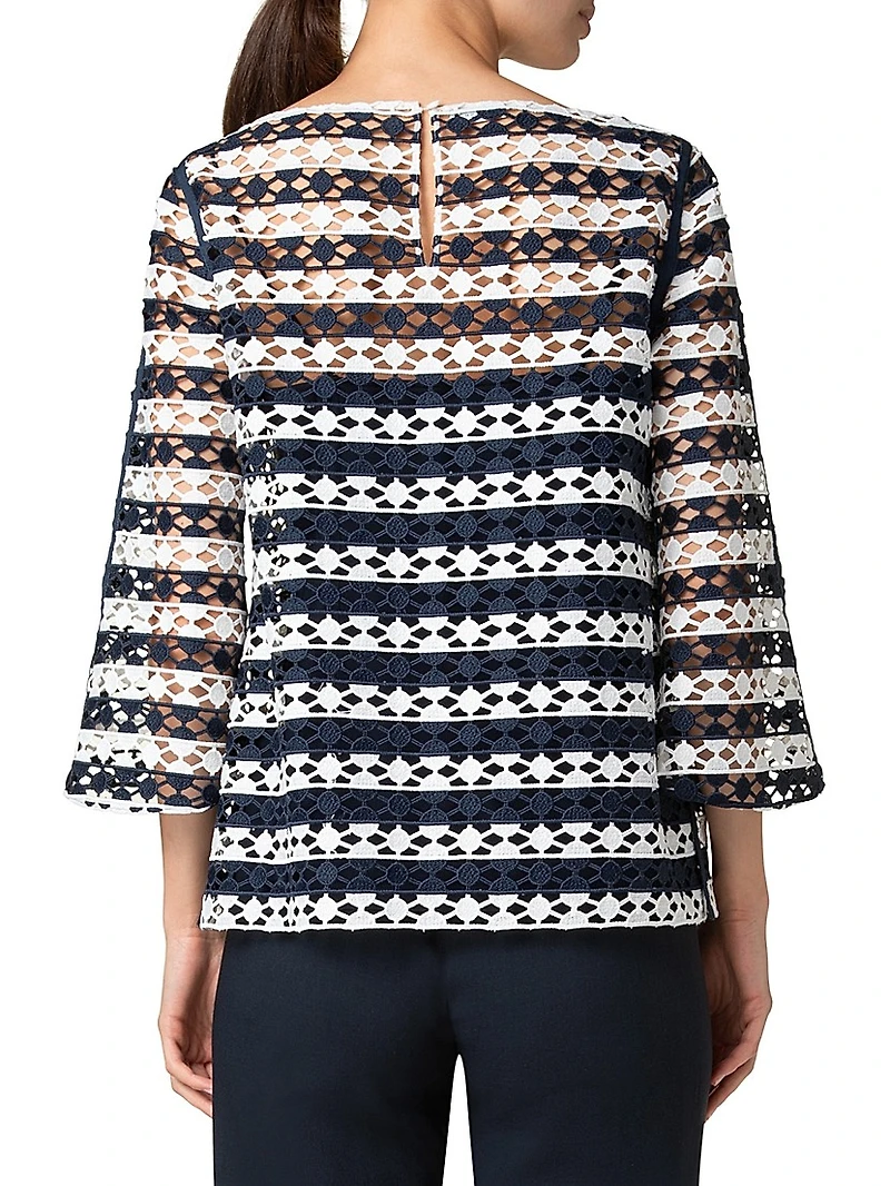 Guipure Lace Relaxed-Fit Top
