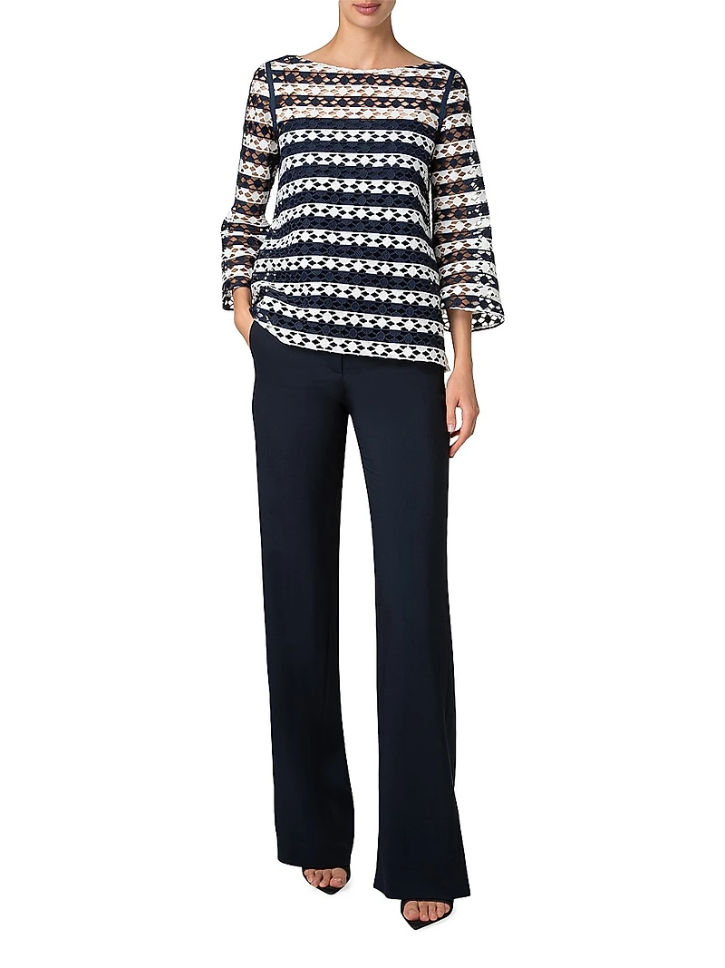 Guipure Lace Relaxed-Fit Top