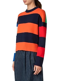 Striped Cashmere-Blend Sweater