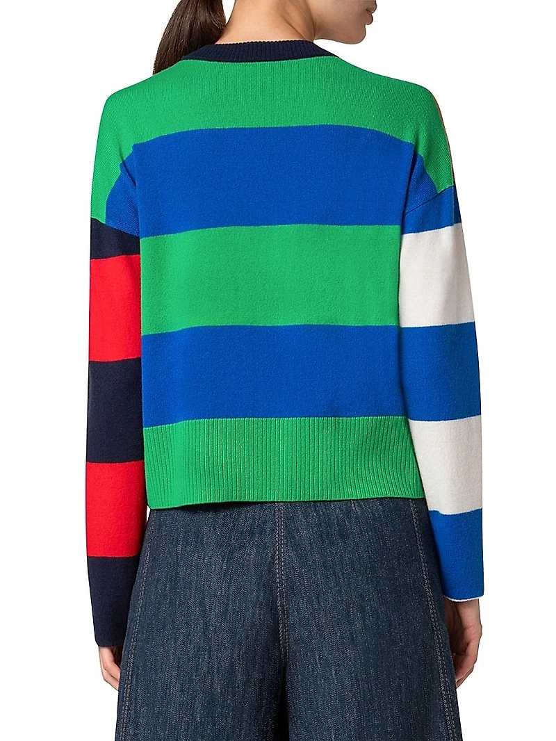 Striped Cashmere-Blend Sweater