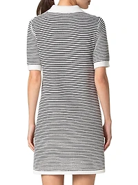 Striped Knit Cotton Minidress