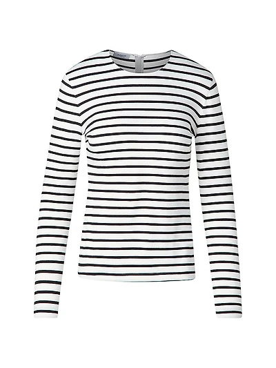 Striped Jersey Long-Sleeve Top