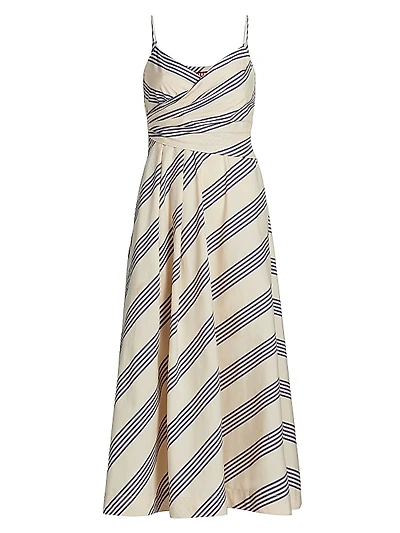 Sarah Striped Stretch-Cotton Dress