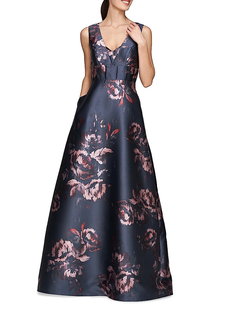 Alexandra Rose Print Gown